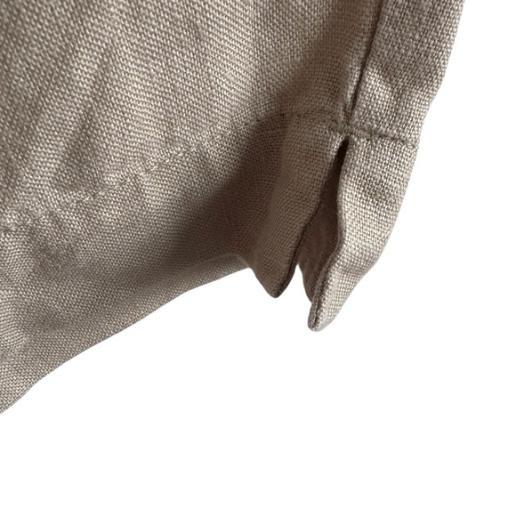 J Jill Love Linen Tan Pull On Pants Straight Leg Women’s Medium Tall - Picture 4 of 5